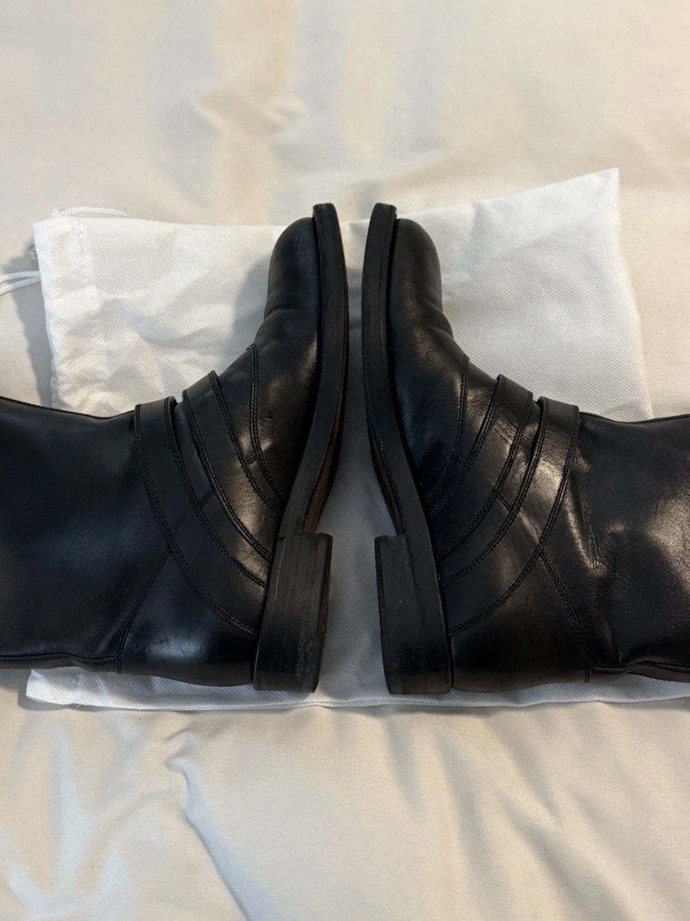 GUCCI Women's Ankle Booties Cirano Lux Size 35 / 5  Black Pull On Leather Boot - Picture 7 of 11